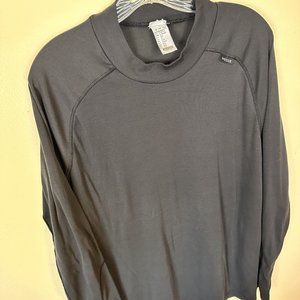 Decathlon Wedze Black XL Long Sleeve Mock Neck Pullover Base Layer Shirt